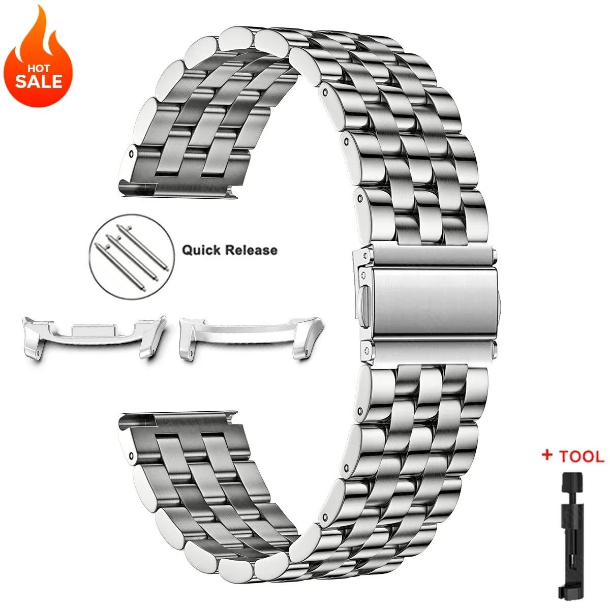 

Stainless Steel Band for Samsung Galaxy Watch 8/Classic 8 40mm 44mm Strap for Watch Ultra 2 Watchband For Galaxy Watch 7 Ultra Galaxy Watch 8 40mm срібний