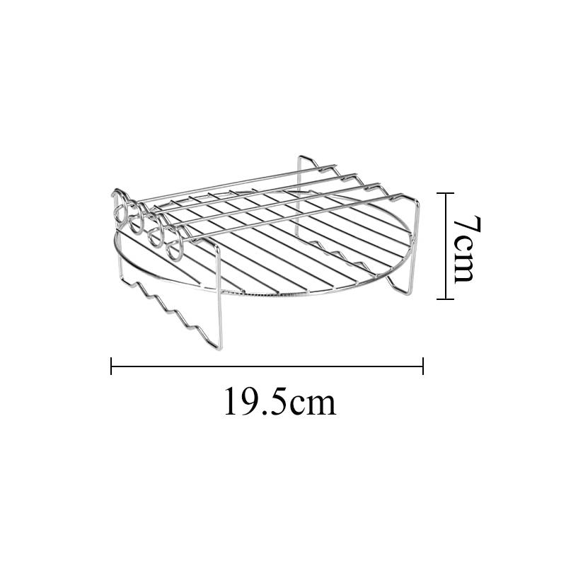 Air Fryer Silicone Shape Basket Tray Set Round Airfryer Grill Rack Accessories Reusable Foldable Bpa Free AirFryer Mold Liner
