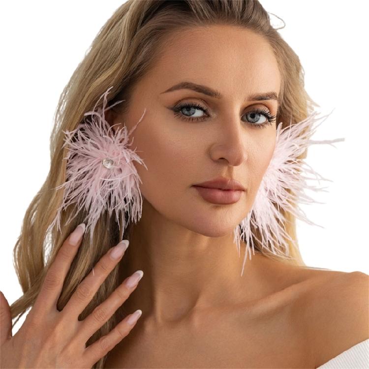 Long Feather Drop Earrings Eye Catching Decoration Ear Jewelry Suitable For Parties Concerts And Festive Celebrations