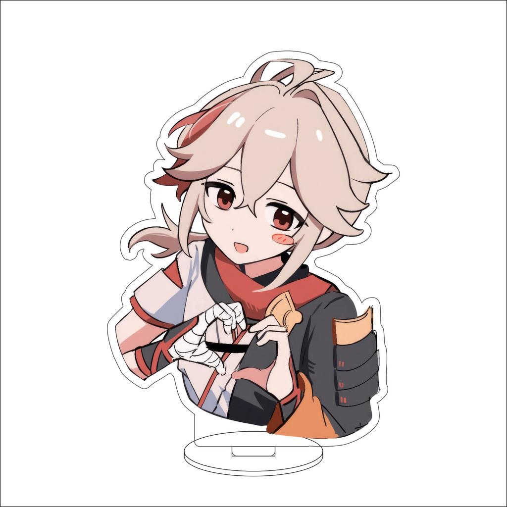 10CM Anime Genshin Impact Figure Stand Model Kaedehara Kazuha Cute Desk Decor Standing Sign Gifts