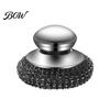 Ergonomic Cleaning Tool Stainless Steel Pot Brush, with Handle, Heavy Comfortable Grip Scrubber Duty Kitchen Scrubbing for Pans Grill Dishes