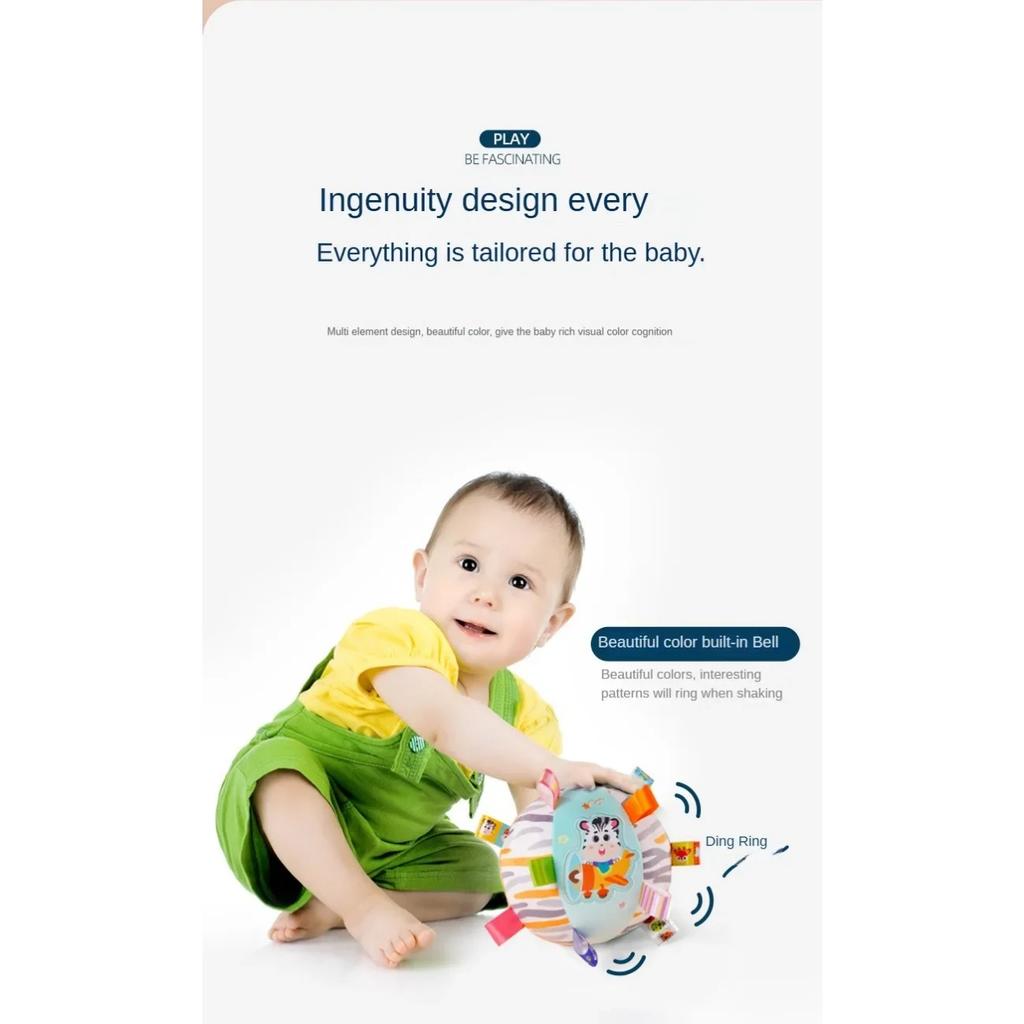 Baby Rattles Toys Soft Plush Hand Rattles Hand Grip Ball Animal Pattern Rattles Shaker for 3 6 9 12 Months Infants Newborn