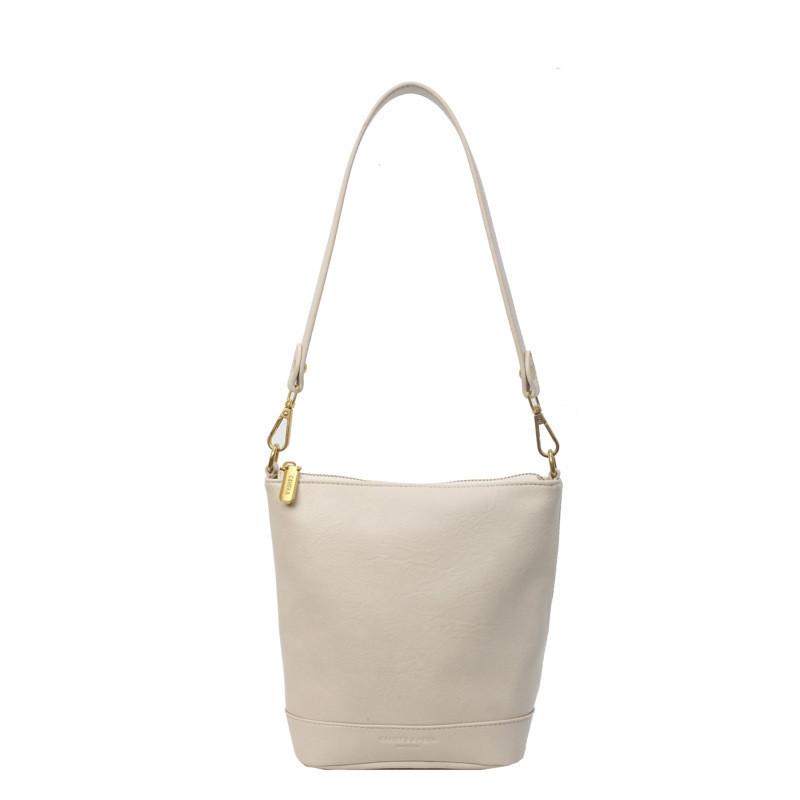 Urban Chic 2024 New French Style Bucket Bag Simple And Stylish Crossbody Bag For Women бежевый