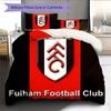 Fulham F.C Teppichmuster Bettwäsche Steppdecke Set Bettbezug Kissenbezug Heimdekoration Geburtstagsgeschenk (1 Bettbezug + 2 Kissenbezüge, ohne Füllung)
