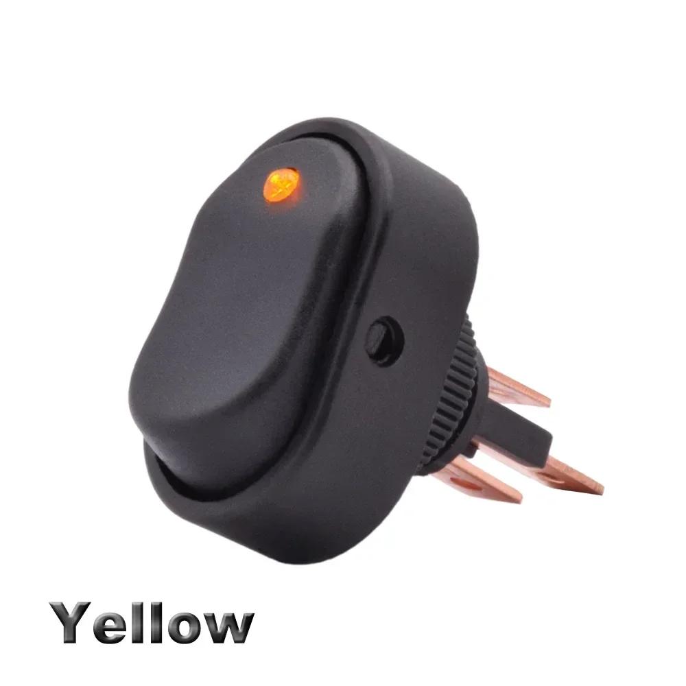 

5/10pcs ASW-20D Car Boat Auto Rocker Switch 30A 12VDC ON OFF with Dot LED Light Illuminated Red Green Blue Yellow Button Switch 5PCS