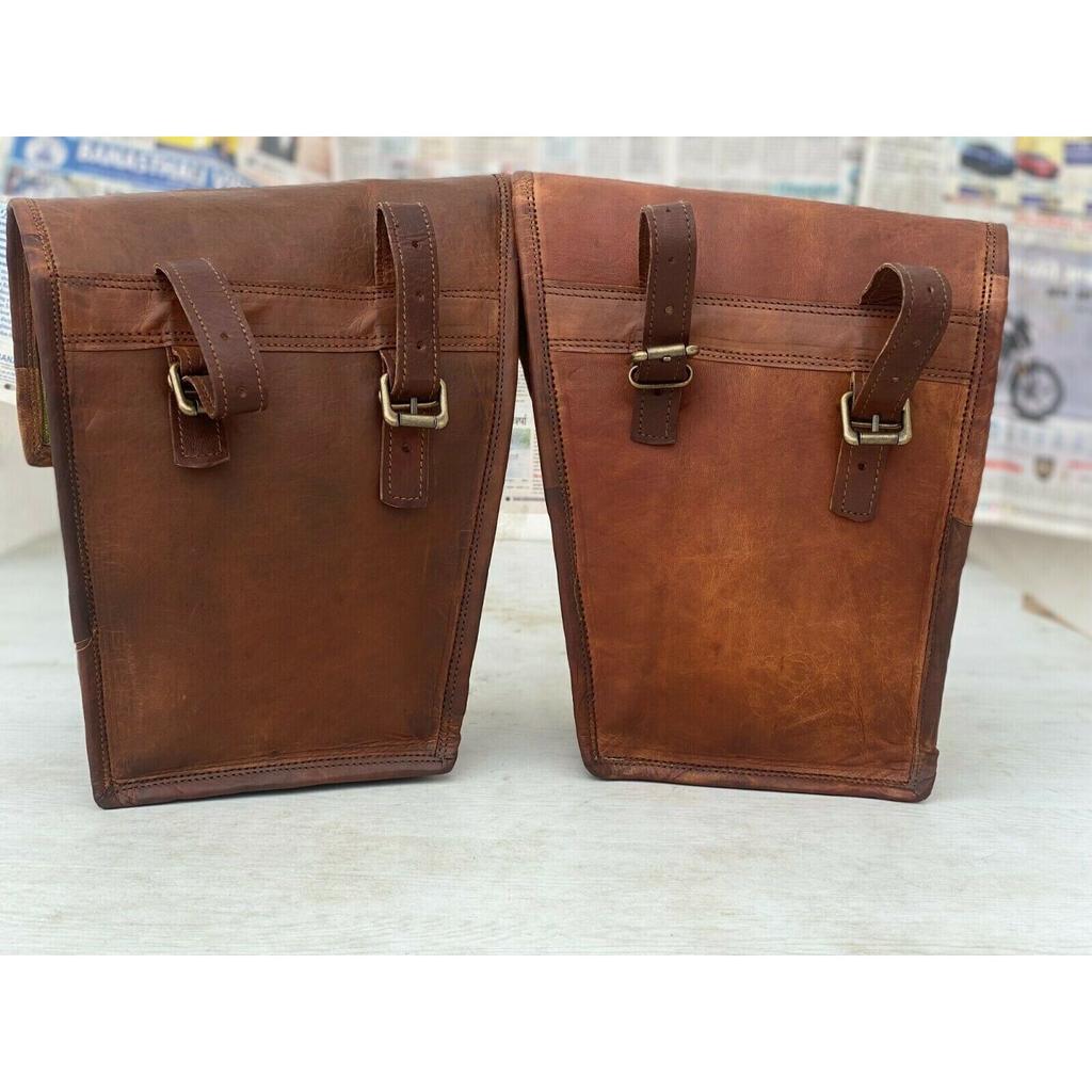 Combo 3 Geantă Motocicletă Sacoșe din piele vintage Bagaj pentru instrumente 3 Geantă pentru biciclete