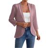 Women's Fashionable Casual Three-Quarter Sleeve Solid Color Cardigan Jacket