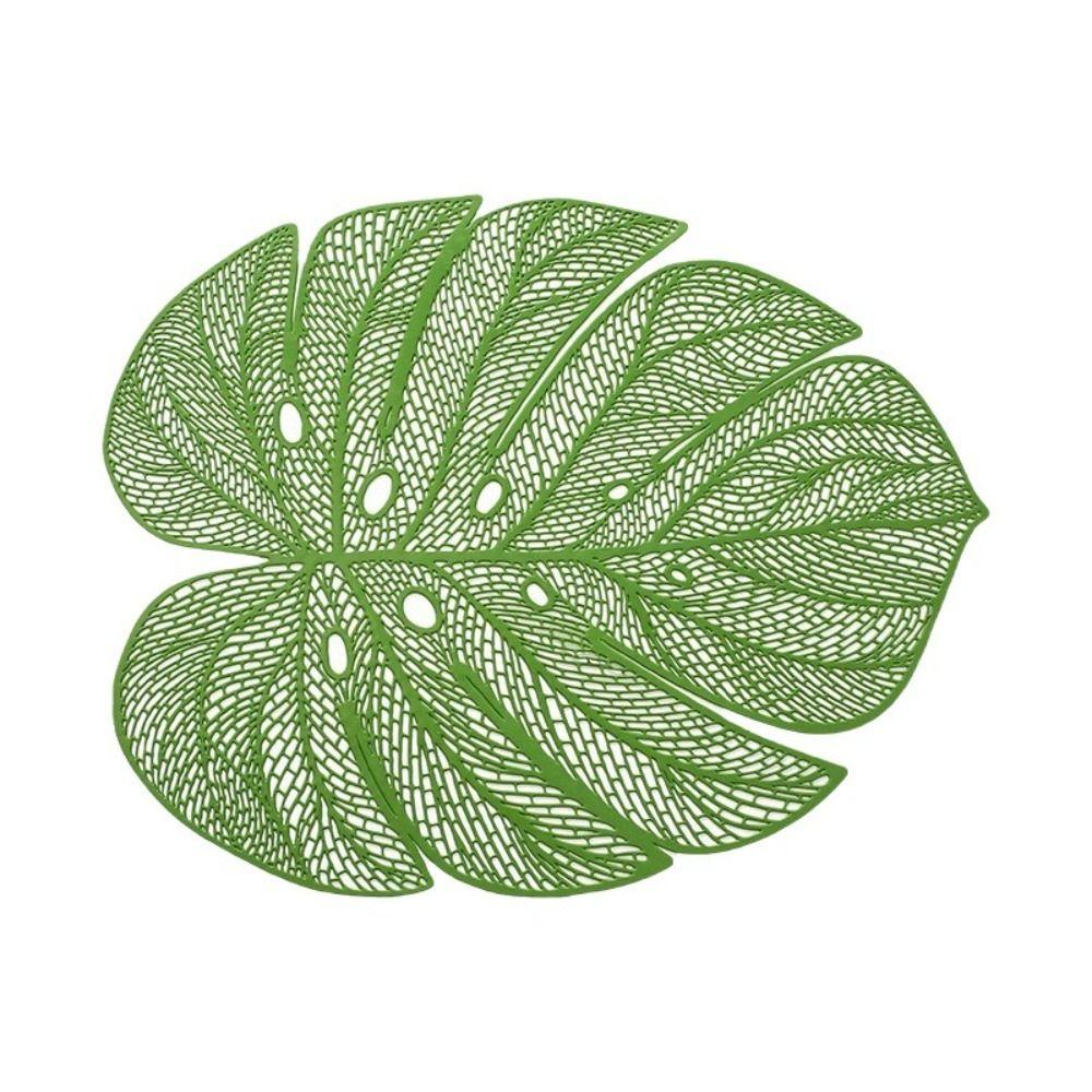 Heat Resistant Leaf-shaped Placemat Monstera Leaf Placemat  Anniversary Celebration