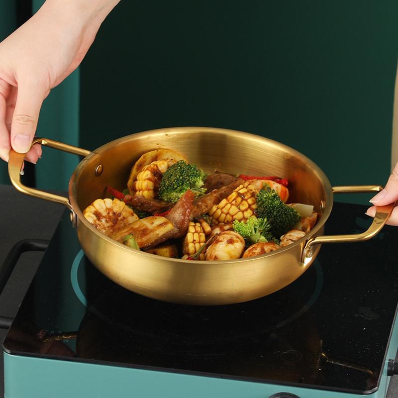 Food Grade Stainless Steel Pot With Dual Handles For Home Commercial Use  Pot Seafood Ramen Dry Pot