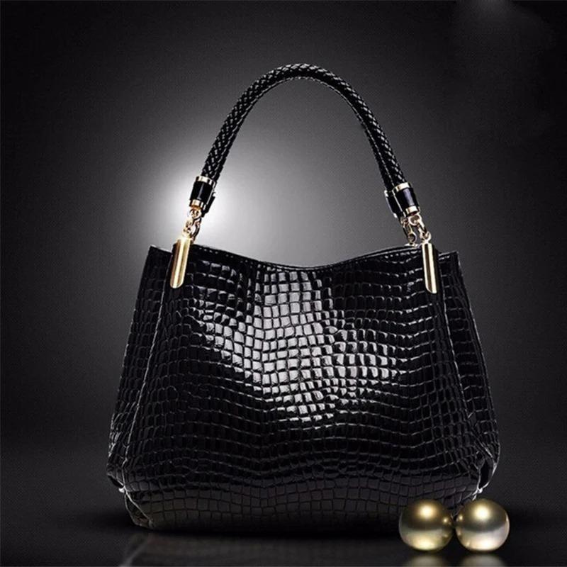Ženy Crocodile Pu Leather Messenger Tašky Veľkokapacitné Dámske Tašky Kabelky Dámske Neformálne Totes Taška Dámska taška cez rameno
