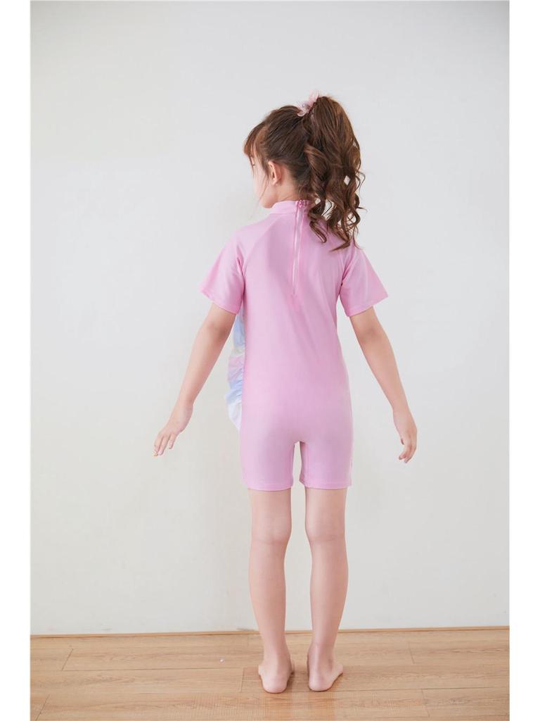 Girls' Surf Swimsuit Set with Cap