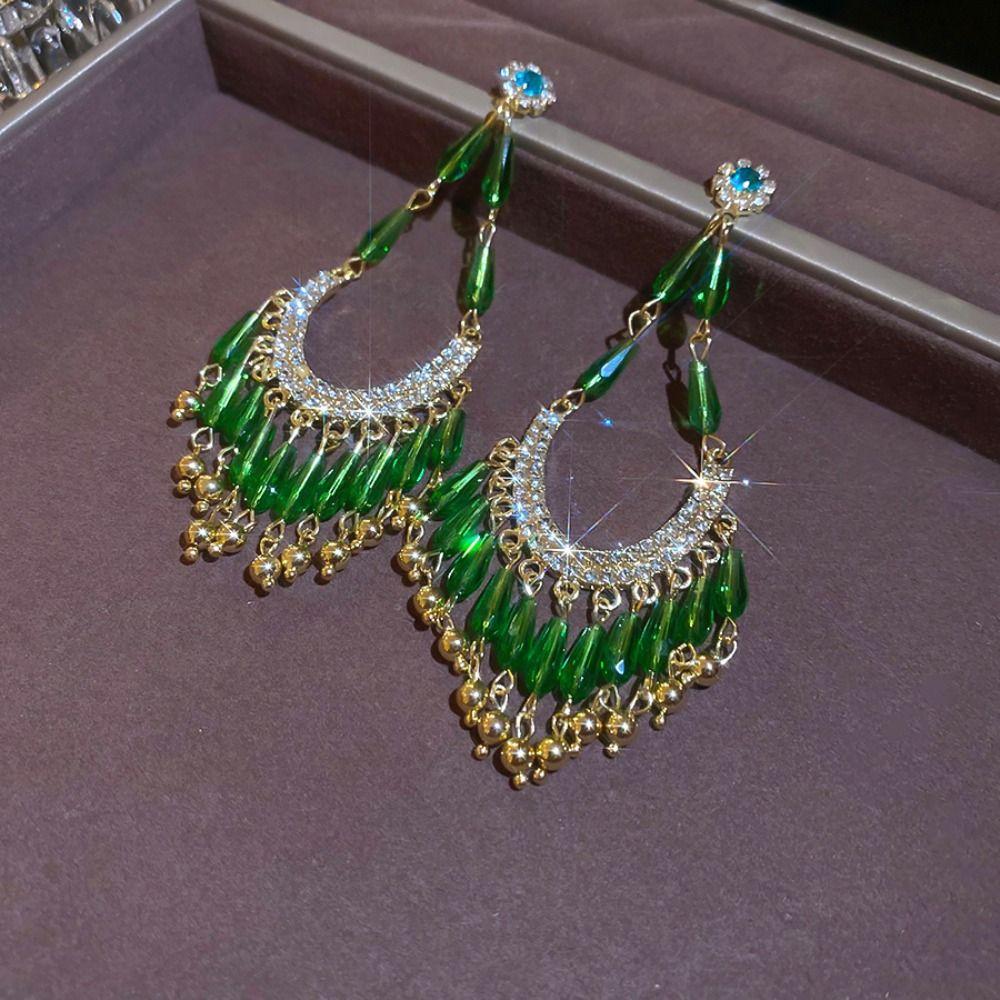 Hook Piercing Water Droplet Earrings Elegant Vintage Long Earrings  Girls Gift