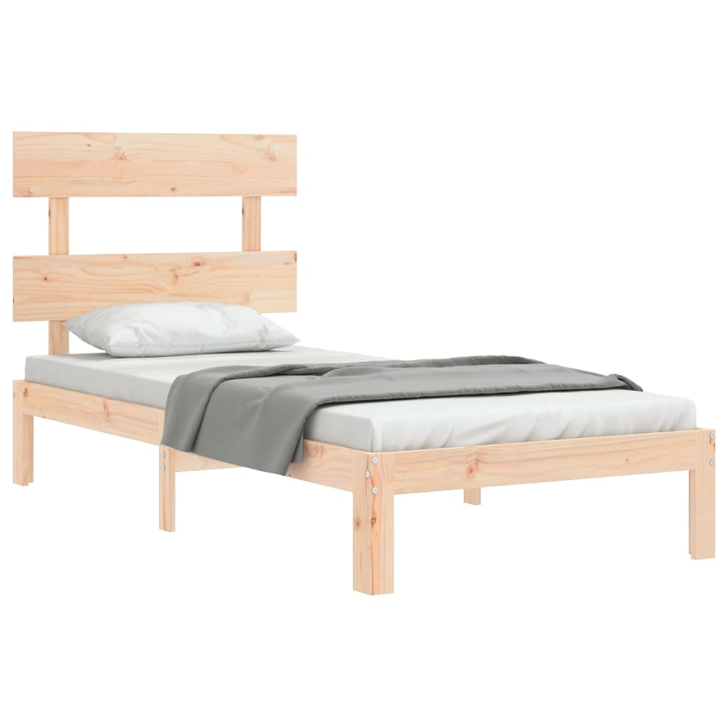 Vidaxl Bed Frame Without Mattress, 90X200 Cm, Solid Pine Wood