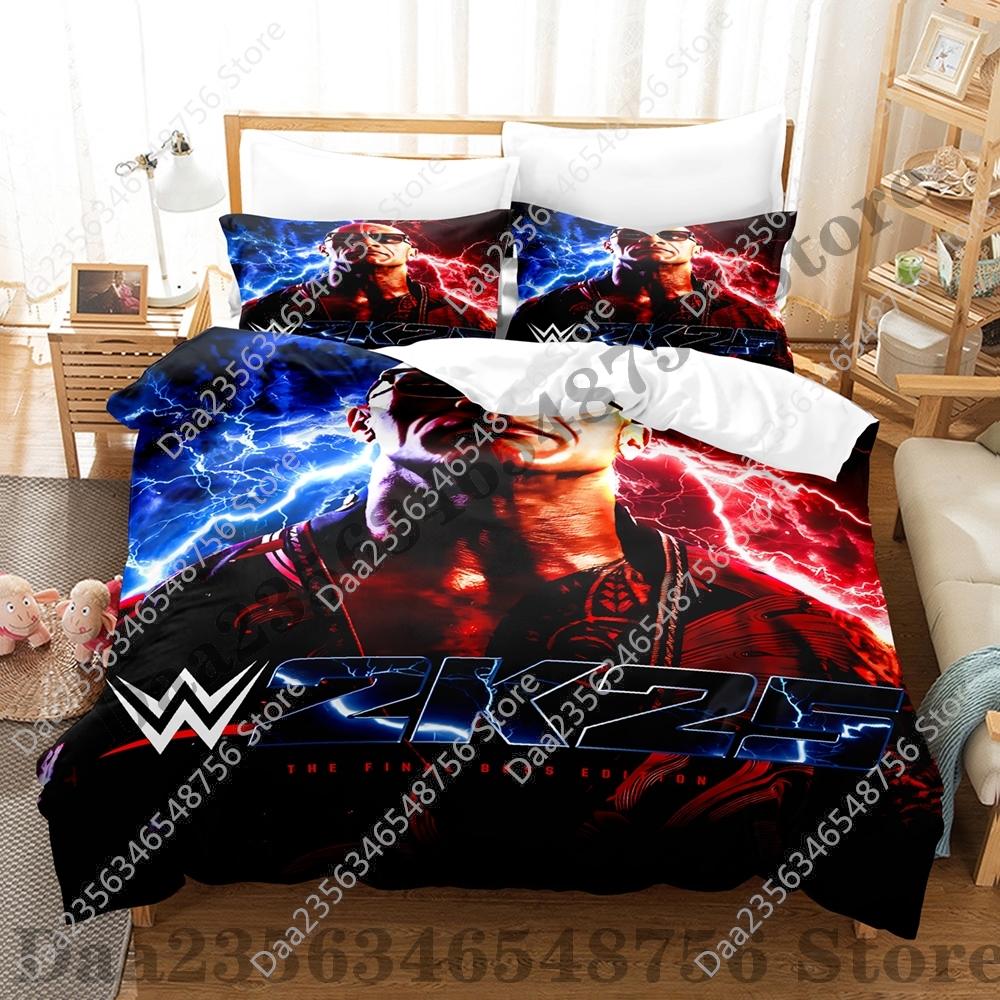 Comforter Lightning Jey Uso Bedding Set Single Twin Full Queen King Size Bed Set Adult Bedroom s Wwe 2K25 Bed Comforter (quilt)-EU Single(135*200cm)3pcs