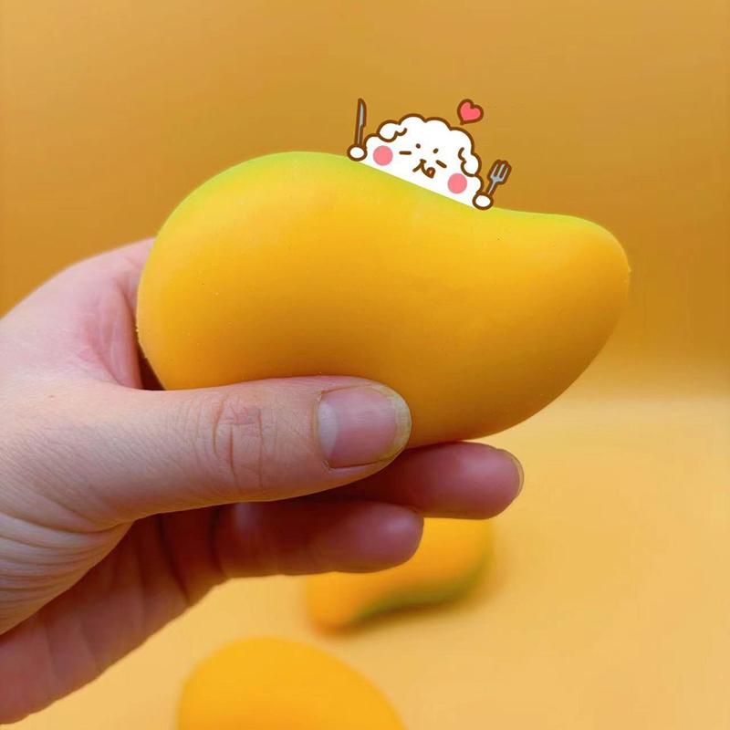 Mango Squeeze  Toy Soft Slow Rising Stress Relief Fidget Toy Cute Fruit Style for Desk Decor Birthday Gifts for Teens