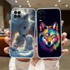 UP6 Transparentes Handyhülle mit Wolf-Motiv für Samsung Galaxy A04 A04S A14 A23 A34 A54 M23 M33 M52 M53