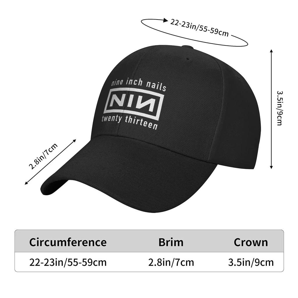 Men WomenNIN Logo Band Hat Fashion Snapback Cap Adjustable Casual Headwear