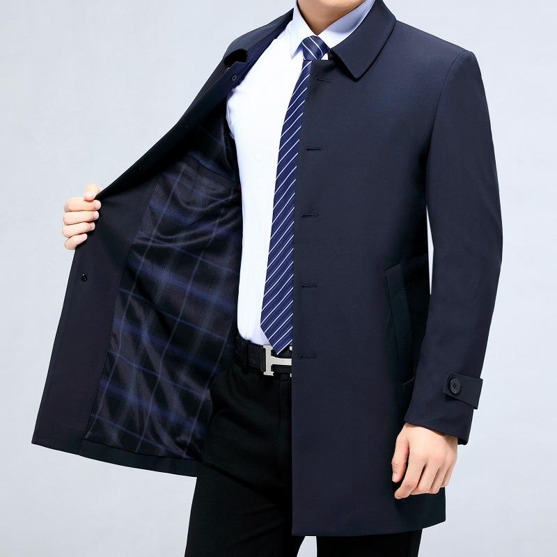 Herbst- und Winterjacke Herren Revers Business-Führer Mittleren Alters und Ältere Väter Windjacke