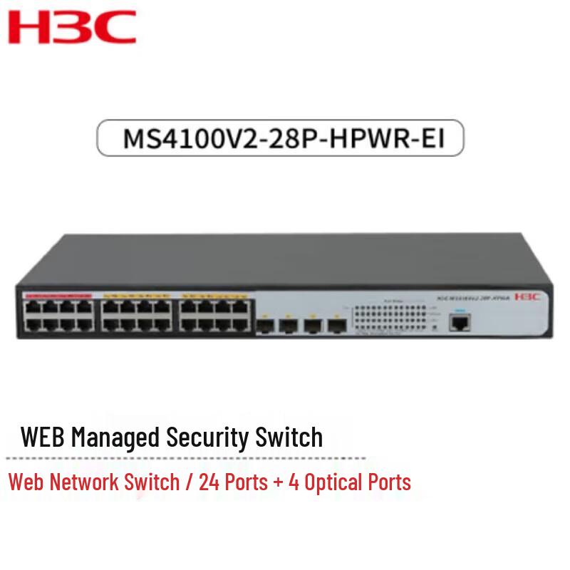 

H3C MS4100V2 Series Gigabit Managed PoE Switch