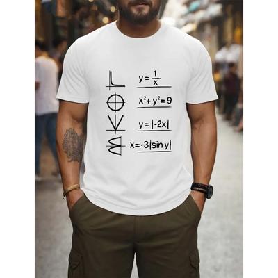 Print Outdoor Sport T-Shirt Für Männer, Lässiges Kurzarm, Rundhals Oberteil, Mode Trendiges Tee, Sommer Bequemes Oberteil, Idee Für Den Alltag