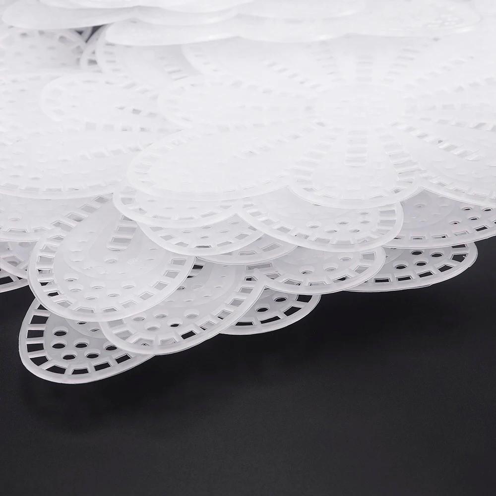 10 Stück Weißer Kunststoff Schmetterlingsblatt Strickbrett Gitter Häkelverzierungen DIY Webbeutel Material Kreuzstichmuster