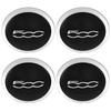 4Pcs 133mm Hubcap for 500 Wheels Centre Hub Set 68078419AC 68078421AC Dust Cover 51884863 Silver