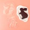 3D Easter Bunny Plastic Chocolate Mold Polycarbonate Rabbit Candy Mold Cake Decorating Tools Easy DIY Gift For Easter