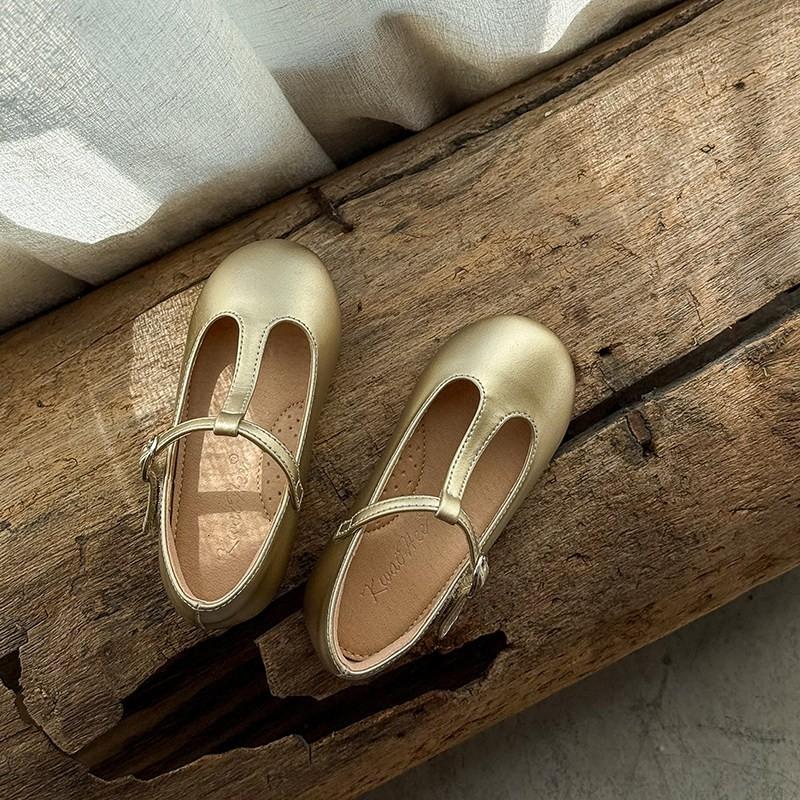 Youth style shoes Girls Flat Shoes Princess Style PU Leather Slip-Ons Toddler Little Kids Low-Cut Casual Footwear
