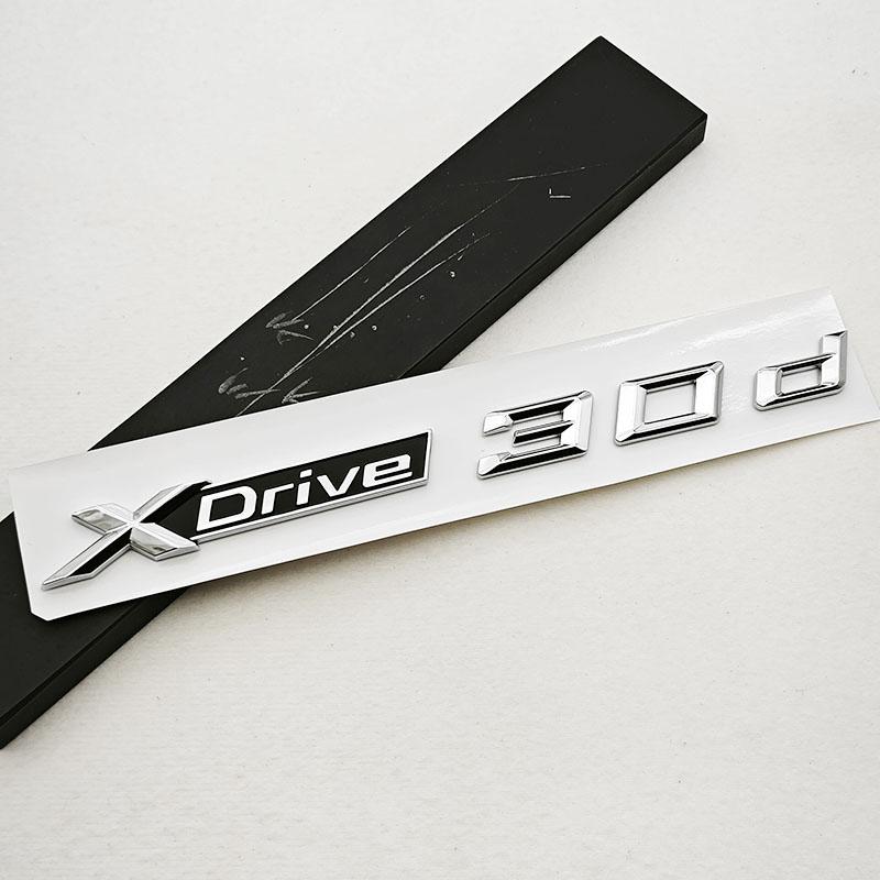 3D ABS Car Styling Logo XDrive 30i 30d Rear Trunk Badge Door Waist Line Emblem Decals For BMW X3 G01 X4 G02 X5 G05 X6 G06 X7 G07