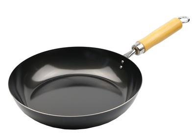 Pearl Metal Iron Frying IH Tsubame-Sanjo Pan, 24cm, Compatible, Black, HB-2402