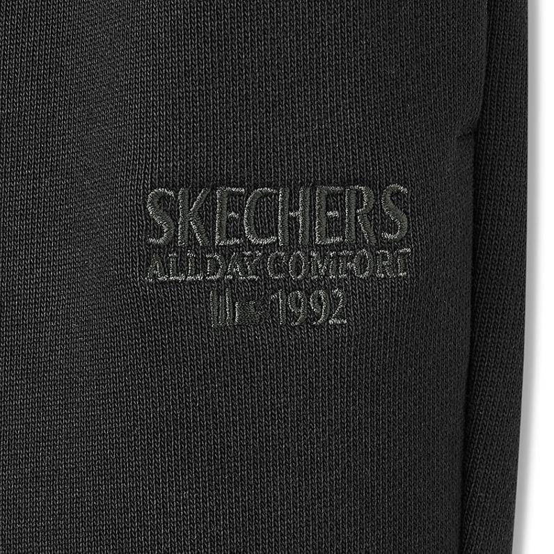Skechers Soft Solid Color Breathable Loose Fleece Knit Sports Pants Women Bottoms L325W059-0018