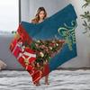 Tuniu Christmas Fleece Blanket Sofa Bed Throw Winter Summer Decorative Warm Cozy Gift