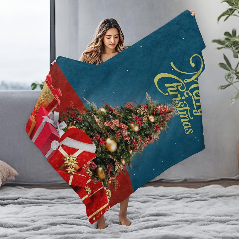 Tuniu Christmas Fleece Blanket Sofa Bed Throw Winter Summer Decorative Warm Cozy Gift