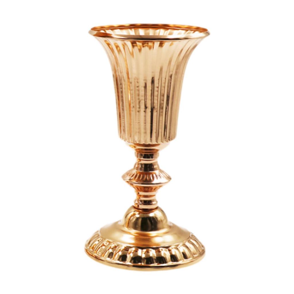 Metal Wedding Centerpiece Vase Elegant Planter Tall Trumpet Vase for Ceremony Dining Room Anniversary Party Table Decoration
