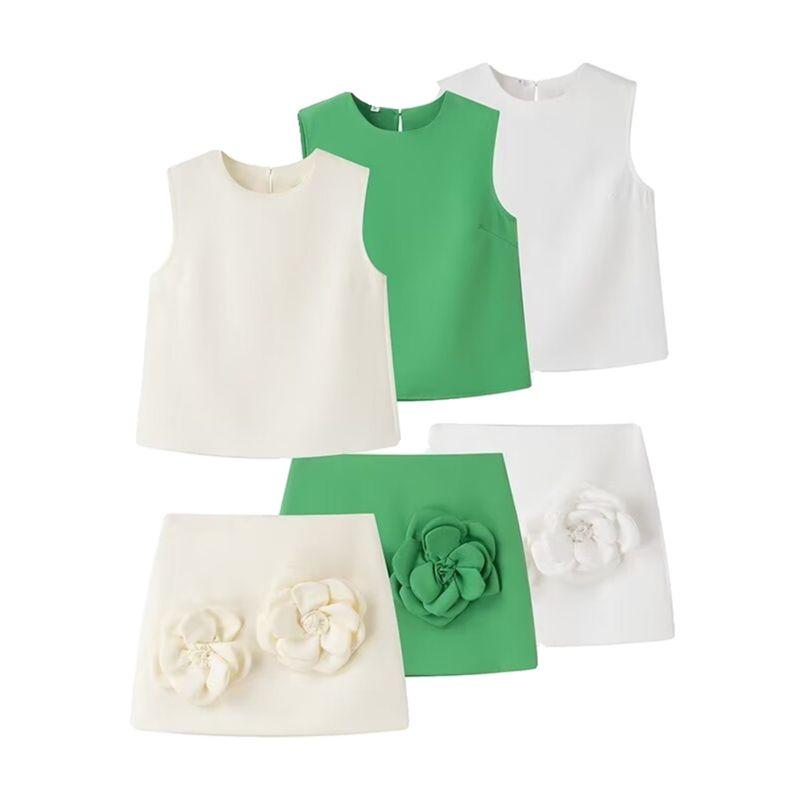 Women's Kaslead Fashion Style Two-piece Set Vest