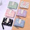 Multi-card Slot Rabbit Folding Wallet Lovely PU Leather Wallet Sweet Rabbit Purse Bag  Women