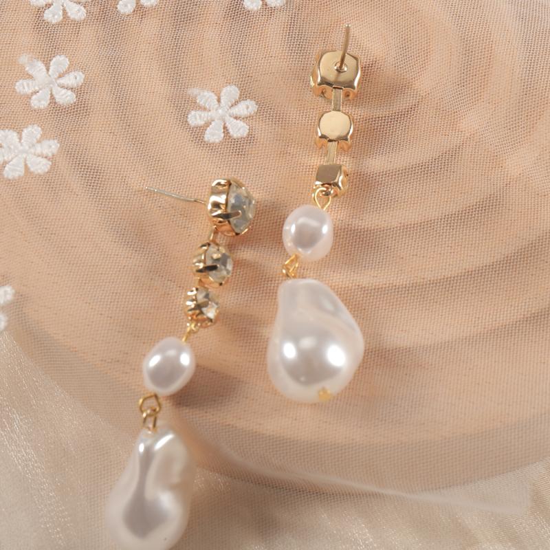 

Серьги с жемчугом, подвеска из серебра 925 пробы, серьги со стразами, трендовые свадебные аксессуары XXL