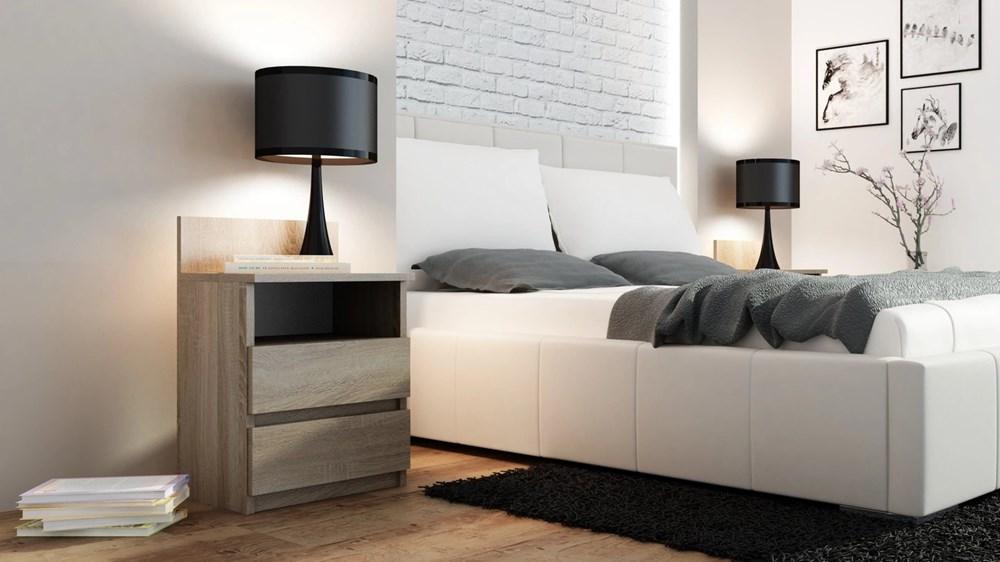 Malwa M1 Bedside Cabinet - Sonoma Oak