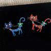 Retro Vintage Enamel Brooch Rhinestone Corsage Ornament Elegant Dripping Oil Cat Brooch  for Gift