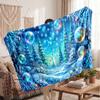 Christmas Flannel Throw Blanket Soft Warm Cozy For Sofa Bed Indoor Home Use Great Holiday Gift