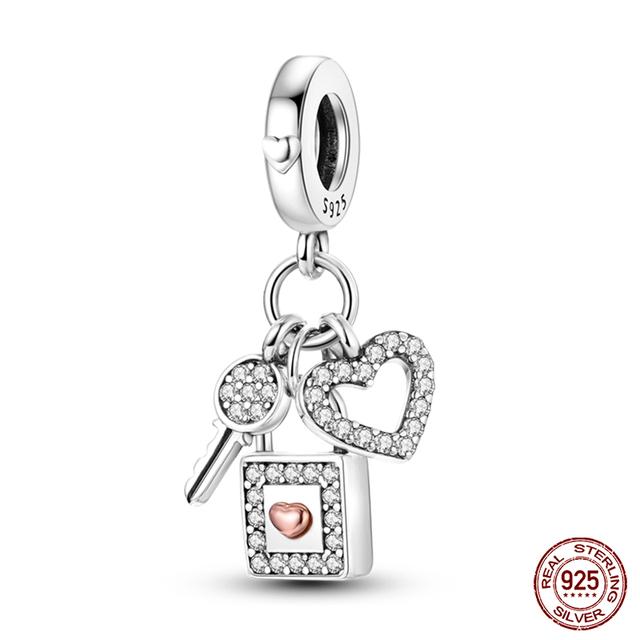 Prawdziwe 925 Sterling Silver kolorowy motyl sowa wróżka wisiorki koraliki Fit Fasion 925 oryginalne bransoletki naszyjniki Fine DIY biżuteria