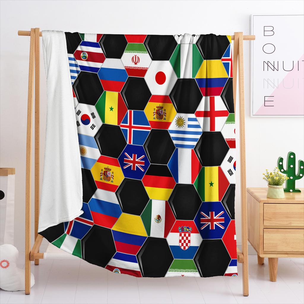 Decke Flanelldecke Elemente Stapeln Fußball Katze Hund 3D Digitaldruck Decke Decke