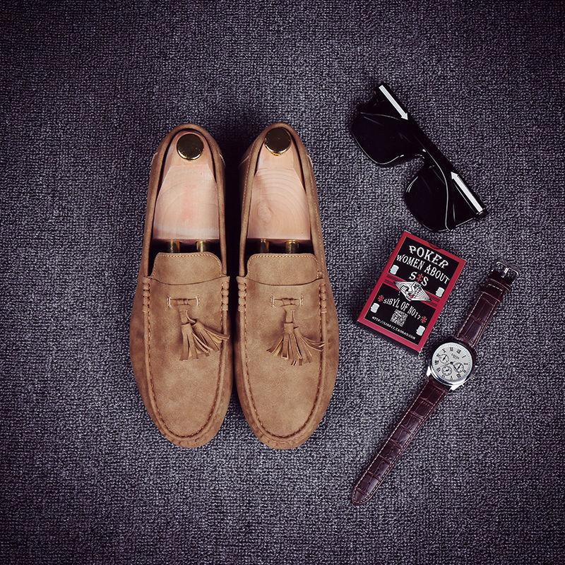Lightweight Fashion Men Loafers Spring Tassel Trend Male Leather Casual Shoes Wild Casual Breathable Men Casual Flat Shoes