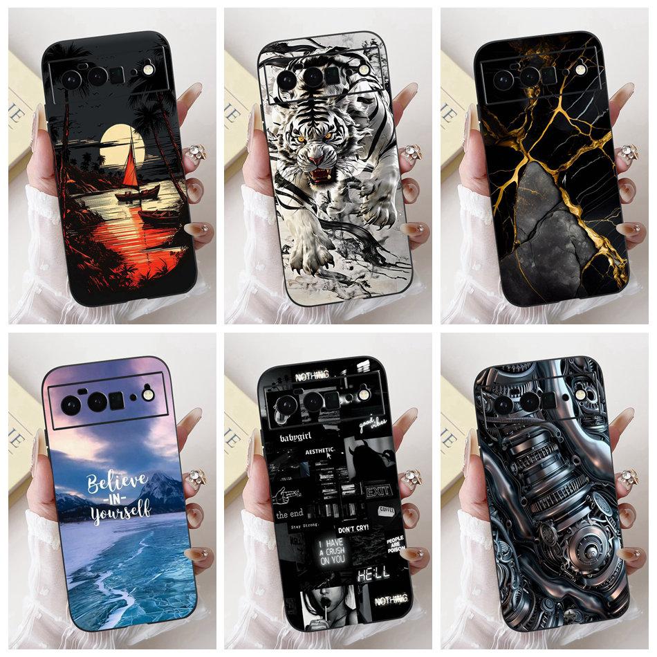 Für Google Pixel 6 Pro 6a 6 Neue Mode Dämmerung Strand Malerei Handyhülle Für Google Pixel6 6a 6Pro Schwarzes Silikon Weiche Hülle