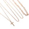 Adjustable Cross Pendant Thin Chain Multi Layer Prayer Necklace  Jewelry Accessories