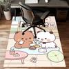 Benutzerdefinierte Yier BuBu Bärenmatte mit personalisiertem Namen, waschbarer Polyester-Teppich für den Innenbereich, Eingangsbereich, Geschenk für Weihnachten, Ostern, Thanksgiving Day