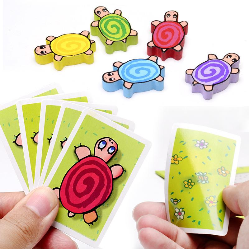 Run Run Turtle: High-Quality Wooden Educational Board Game for Kids