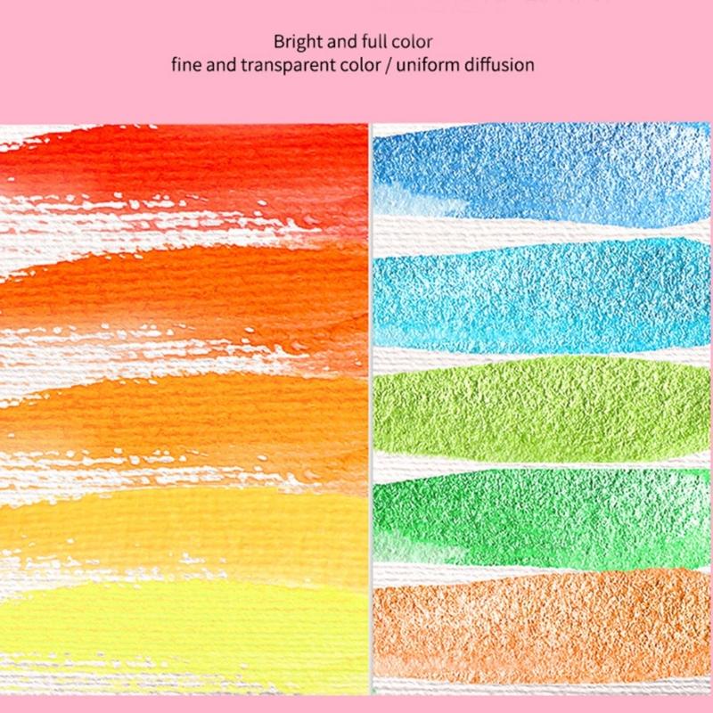 50/72/90/100 Colors Solid Watercolor Paint Set Pearlescent Watercolor Paint Art Painting Supplies for Hobbies Painter