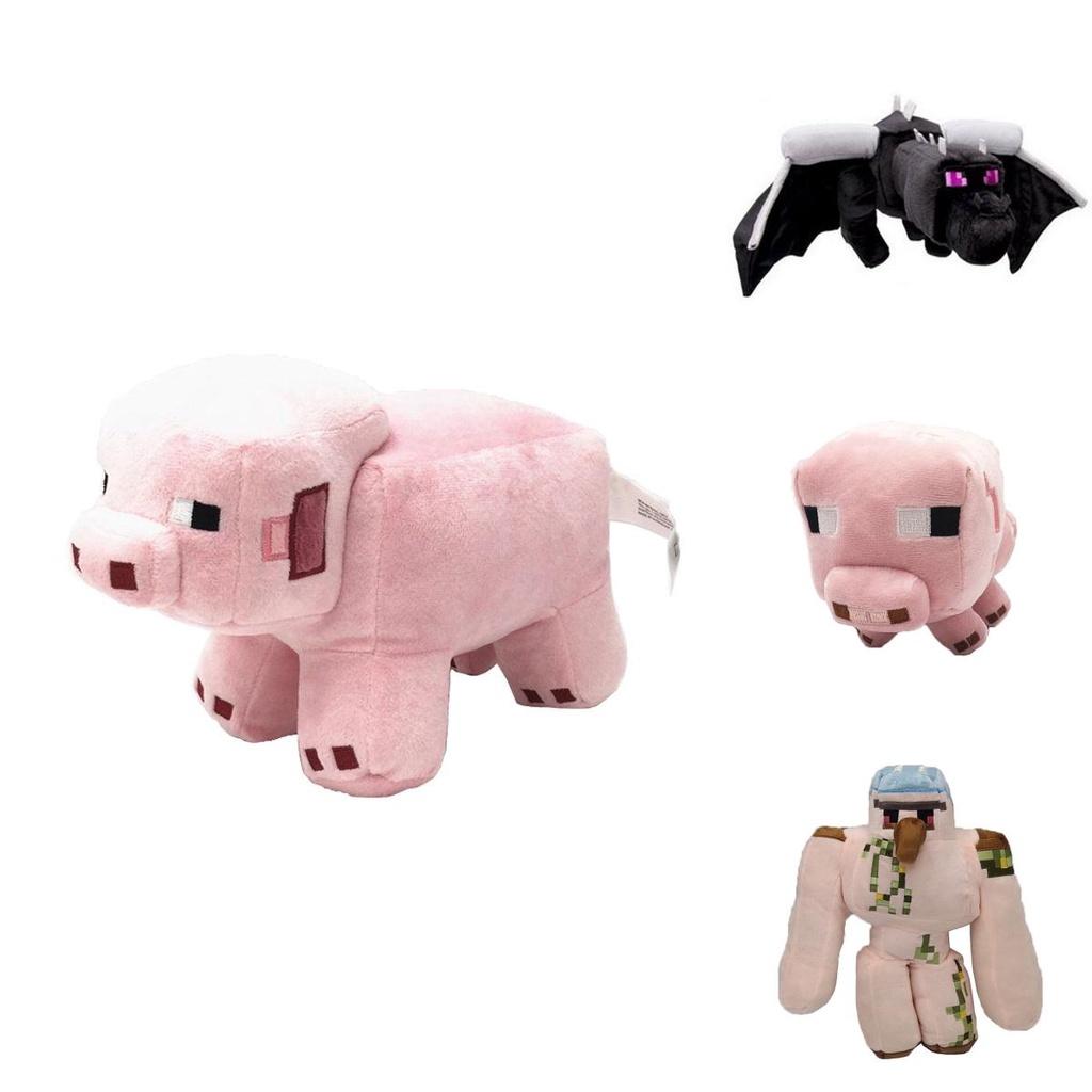 Adorable Minecraft Plush Toys Featuring Soft Creeper Enderman And Wolf Characters