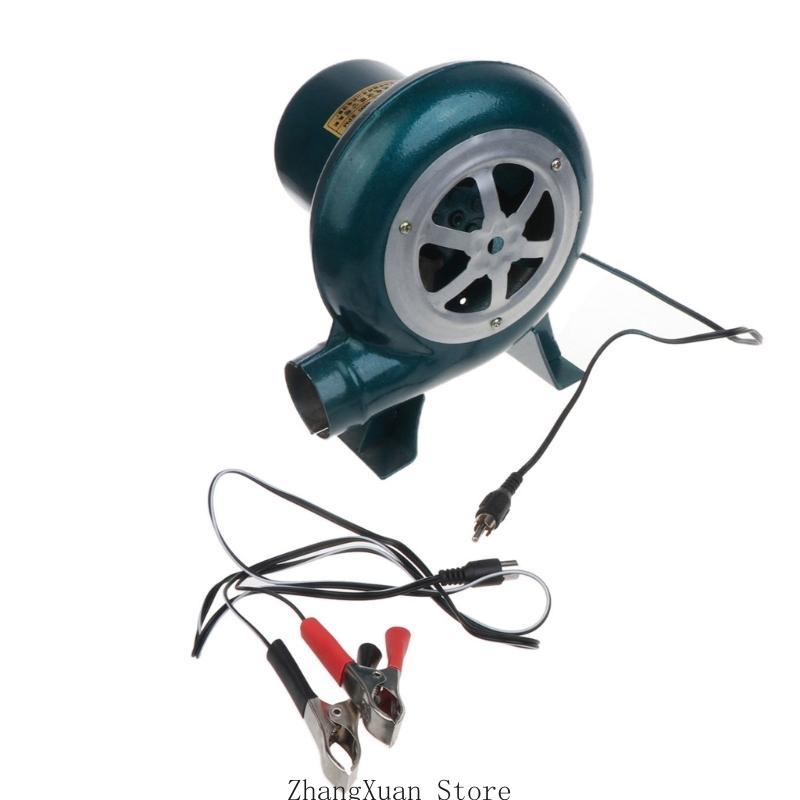 3XUF DC12V Air Blower BBQ Fan Cooking Blower Grill Fans with 220V Adjutable Speed Power Adapter 12V Clips 40/60/80/100W